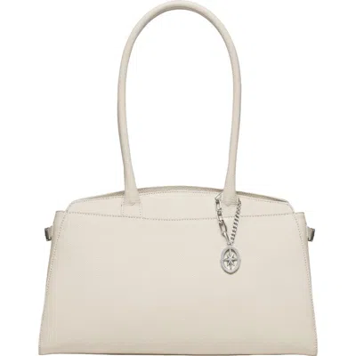 Oryany Harper Leather Shoulder Bag In White
