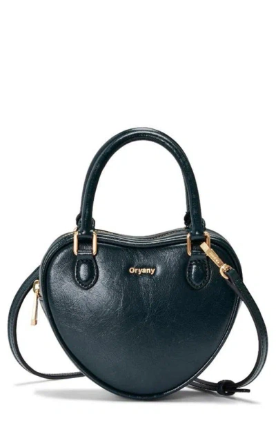 Oryany Heart Mini Leather Top-handle Bag In Black