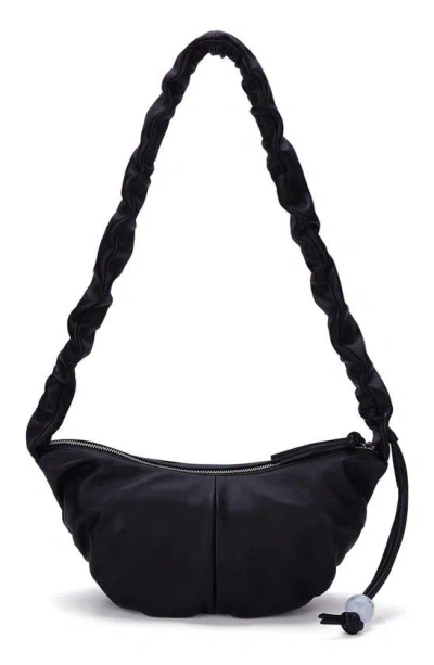 Oryany Kech Ruched Leather Sling Bag In Black