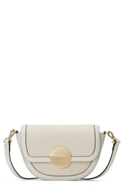 Oryany Lottie Saddle Canvas Crossbody Bag In White