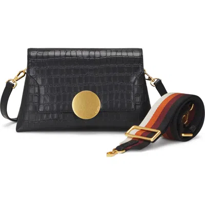ORYANY ORYANY LOTTIE CROC EMBOSSED LEATHER CROSSBODY BAG
