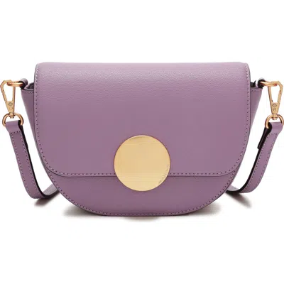 Oryany Lottie Leather Saddle Crossbody Bag In Dusty Mauve