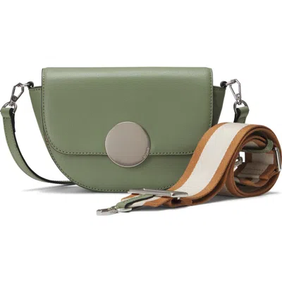 Oryany Lottie Leather Saddle Crossbody Bag In Jade Green