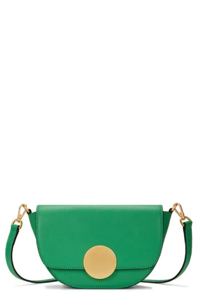 Oryany Lottie Saddle Leather Crossbody Bag In Kelly Green