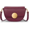 Oryany Lottie Leather Saddle Crossbody Bag In Maroon
