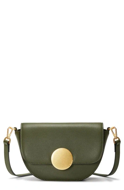 Oryany Lottie Saddle Leather Crossbody Bag In Olive