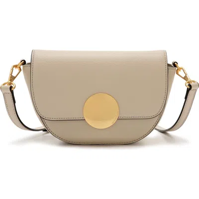Oryany Lottie Leather Saddle Crossbody Bag In White