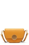 Oryany Lottie Saddle Leather Crossbody Bag In Yellow/orange