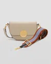 Oryany Lottie Saddle Leather Crossbody Bag In Cream