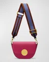 Oryany Lottie Saddle Leather Crossbody Bag In Rasberry