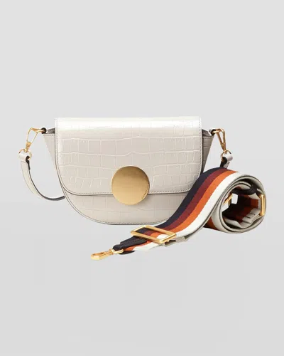Oryany Women's White Lottie Saddle Crossbody - Cloud