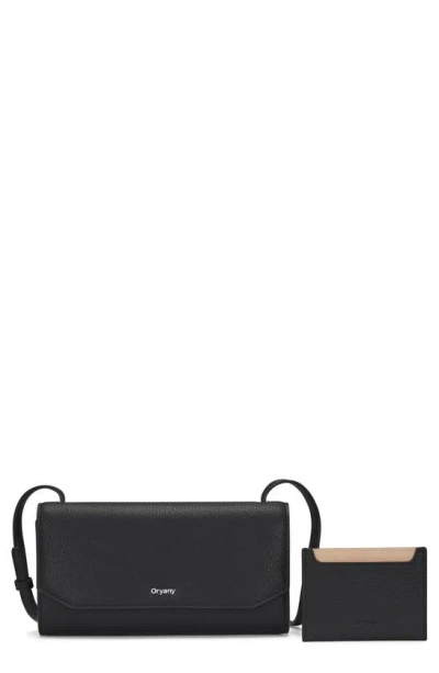 Oryany Mandy Leather Crossbody Wallet In Black