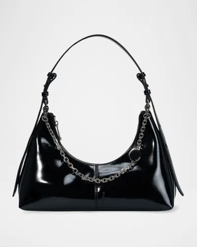 Oryany Marrakesh 25 Shiny Leather Shoulder Bag In Black