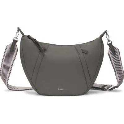 Oryany Medium Banana Crossbody Bag In Dark Grey