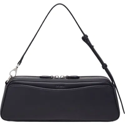 Oryany Mini Canna Leather Shoulder Bag In Black