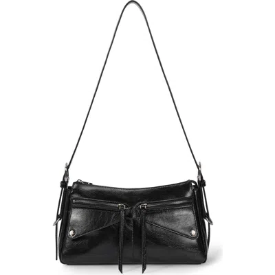 Oryany Moto Leather Shoulder Bag In Black