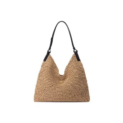 Oryany Neutrals Raffia Triangle Women's Shoulder Bags - Natural