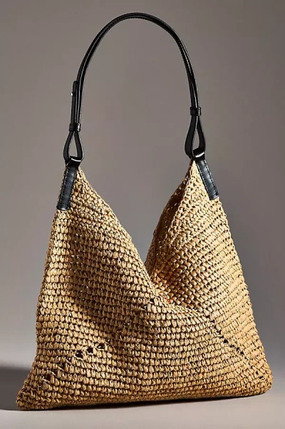 Oryany Raffia Triangle Shoulder Bag