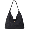 Oryany Raffia Triangle Shoulder Bag In Black