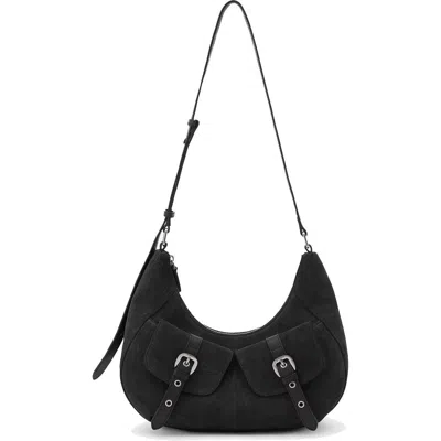 Oryany Rodeo Suede Shoulder Bag In Blue
