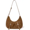 Oryany Rodeo Medium Suede Shoulder Bag In Brown