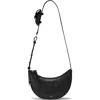 Oryany Rookie Half-moon Leather Crossbody Bag In Black