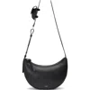 Oryany Rookie Half-moon Leather Crossbody Bag In Black