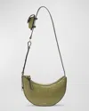 Oryany Rookie Half-moon Leather Crossbody Bag In Leaf Olive