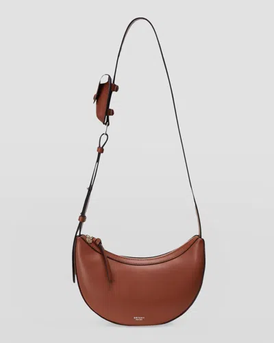 Oryany Rookie Half-moon Leather Crossbody Bag In Toffee Tan