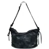 Oryany Rusty Large Distressed Canvas Shoulder Bag In Black