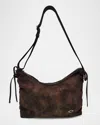 Oryany Rusty Large Distressed Canvas Shoulder Bag In Copper Brown