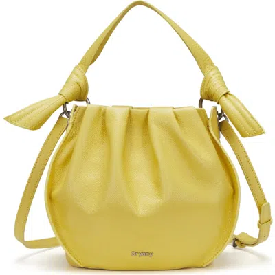 Oryany Selena Leather Bucket Bag In Yellow