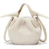 Oryany Selena Eco Faux Fur Bucket Bag In Vanilla Cream