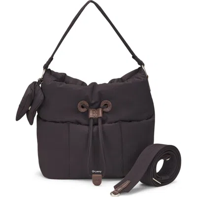 Oryany Small Pillow Nylon Bucket Bag In Brown