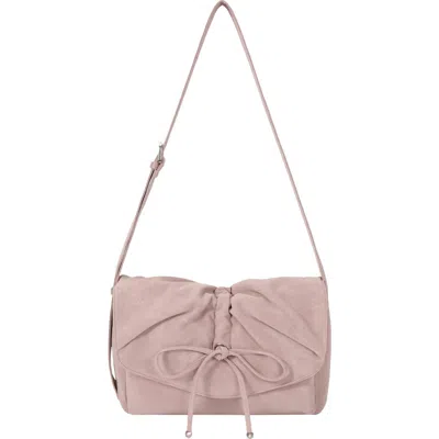 Oryany Small Ruched Flap Faux Suede Crossbody Bag In Pink