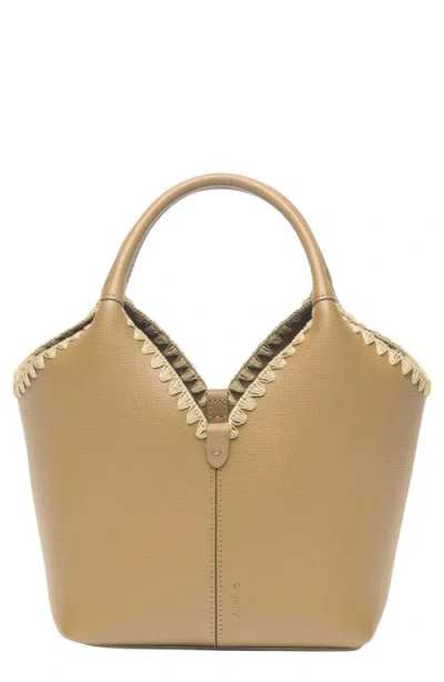 Oryany Vanessa Leather Satchel In Gray