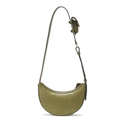 Oryany Women's Green Rookie Croco Crossbody - Leaf Olive