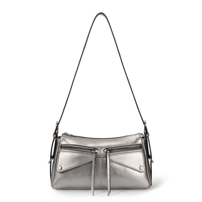 Oryany Women's Grey  Moto Crossbody - Small Crossbody - Pewter