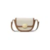 Oryany Lottie Saddle Canvas Crossbody Bag In Brown