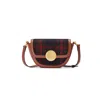 Oryany Lottie Flap Check Crossbody Bag In Black/brown