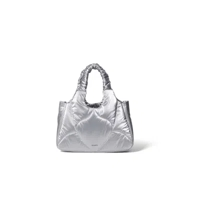 Oryany Women's  Half Moroccan Padding Crossbody - Medium Satchel Silver In Neutral