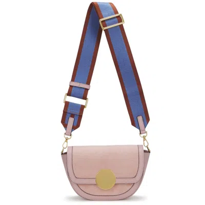 Oryany Women's Pink / Purple Eco Suede Crossbody Vintage Pink In Gold