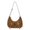 Oryany Rodeo Medium Suede Shoulder Bag In Brown