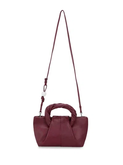 Oryany Women's Cozy Twist Handle Leather Crossbody Bag In Maroon