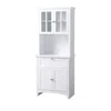Os Home And Office Buffet And Hutch With Framed Glass Doors And Drawer