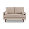 Os Home And Office Furniture 57 Inch Wide Upholstered Two Cushion Loveseat With Bolster Pillows