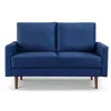 Os Home And Office Furniture 57 Inch Wide Upholstered Two Cushion Loveseat With Square Arms