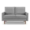 Os Home And Office Furniture 57 Inch Wide Upholstered Two Cushion Loveseat With Square Arms