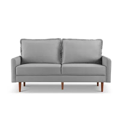 Os Home And Office Furniture 69 Inch Wide Upholstered Two Cushion Sofa With Cambered Arms In Gray