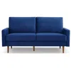 Os Home And Office Furniture 69 Inch Wide Upholstered Two Cushion Sofa With Square Arms